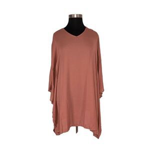 Dare to Be Stylish OS 2X Rose Pink Chiffon Mumu Top Sheer Art To Wear Lagenlook
